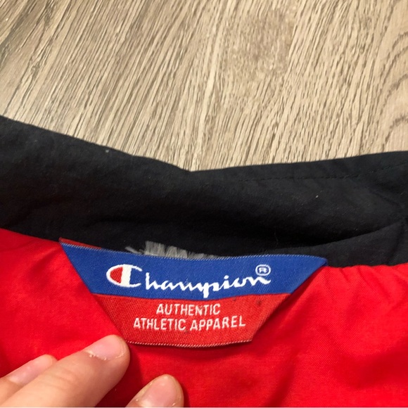 Vintage 80/90s Champion Track Jacket Windbreaker Nylon Size XL Red/Black/White - Picture 7 of 9